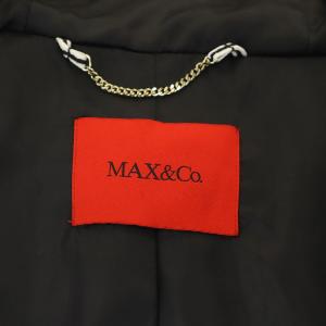 MAX&CO. 近年モデル ウール ドローコード ジップアップ コート 46 ブラック