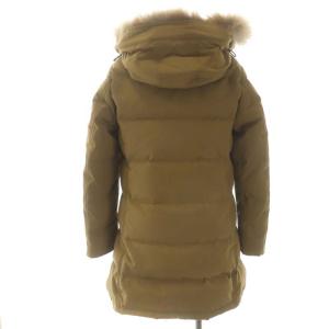 DANTON DOWNフードロングコート アウター ダウン ファー 36 カーキ