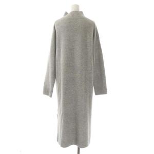 DRESSTERIOR ハイネック ニット ワンピース ロング 長袖 38 グレー