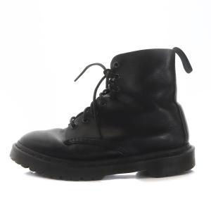 8ホール レースアップブーツ ショート レザー UK5 24.0cm 黒 ブラック