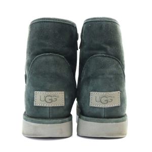 UGG australia アブリー ミニ ABREE MINI ムートンブーツ ショート フラット サイドジップ スエード US8 25cm 緑色 グリーン
