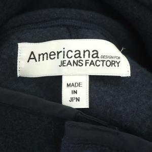 AMERICANA × JEANS FACTORY別注 ハーフスナップ フリースプルオーバー ジャケット ハイネック 紺 ネイビー