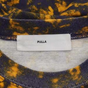 TOGA PULLA Marble print dress ワンピース 膝丈 長袖 マーブルプリント 切替 36 ダークパープル オレンジ