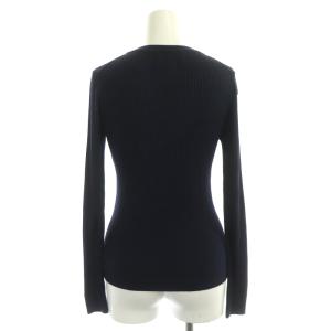 Chesty 21SS リブニットカーディガン 長袖 薄手 装飾 スナップボタン F 紺 ネイビー