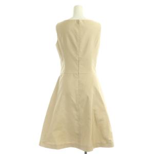 Harrods ノースリーブワンピース ミモレ ロング シルク混 ライトベージュ