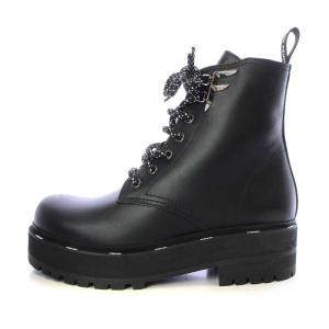 FENDI Ffreedom アンクルブーツ ショート プラットフォーム レースアップ レザー 37 ブラック