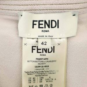 FENDI ロングスカート マキシ丈 ニット M ベージュ FZQ657