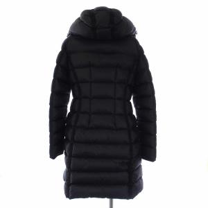 MONCLER HERMINE ダウンコート アウター ロング フード ナイロン 2 M ブラック