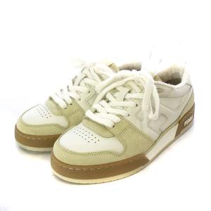 FENDI 8E8252 MATCH スニーカー ローカット カーフレザー 37 ホワイト