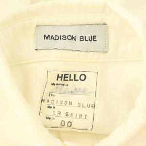 MADISONBLUE ワンポイント刺繍 コットンシャツ ブラウス 長袖 前開き XS 白 ホワイト