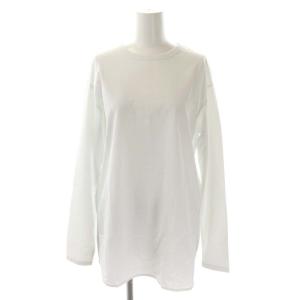 21年製 コットンベアジャージー ロング Tシャツ カットソー 長袖 36 白 ホワイト