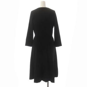 ANAYI レースニットワンピース 長袖 ロング 38 黒 ブラック