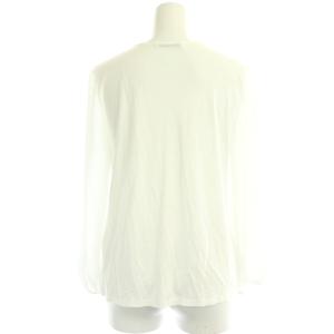 ANAYI ブラウス カットソー 長袖 プルオーバー Vネック フリル 袖シースルー 38 白 ホワイト