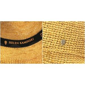 HELEN KAMINSKI 帽子 ラフィアハット 麦わら リボンモチーフ ベージュ