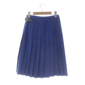 O'NEIL OF DUBLIN PLAGE別注 23AW TWEED MID KILT SKT ラップスカート プリーツスカート 膝丈 F36 青 ブルー