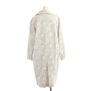 Grace Class レースチェスターコート ロング 36 白 ホワイト ライトグレー