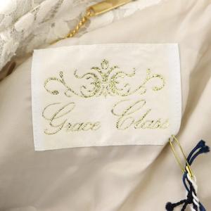 Grace Class レースチェスターコート ロング 36 白 ホワイト ライトグレー