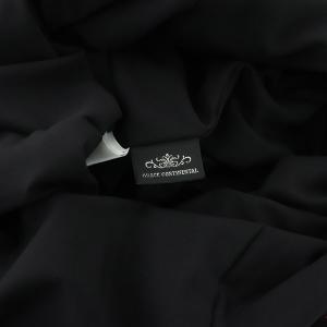 GRACE CONTINENTAL ラメベロアワンピース ロング 七分袖 バックV 花柄 36 黒 赤 レッド ブラック