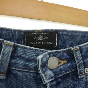 GRACE CONTINENTAL フロントタックデニムパンツ ジーンズ テーパード カットオフ ボタンフライ ハイウエスト 36 青 ブルー
