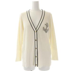 カーディガン マリンビジュー調カ 装飾 36 S アイボリー