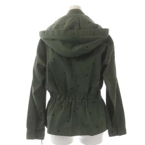 GRACE CONTINENTAL 刺繍アーミージャケット フード 36 S 緑 グリーン