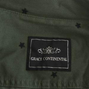 GRACE CONTINENTAL 刺繍アーミージャケット フード 36 S 緑 グリーン