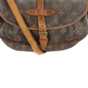 LOUIS VUITTON モノグラム ソミュール 30 ショルダーバッグ ブラウン M42256