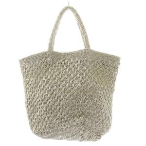 メタリックリュレックス編みトートバッグ シルバー 33033303006