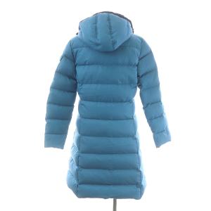 MONCLER MOKA ダウンコート アウター ロング フード付き 1 ターコイズブルー 49332
