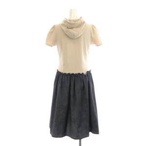M'S GRACY 23SS ドッキングワンピース ひざ丈 半袖 36 ベージュ
