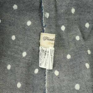 franche lippée デニム フレアスカート ロング ドット刺繍 コットン M 紺 ネイビー
