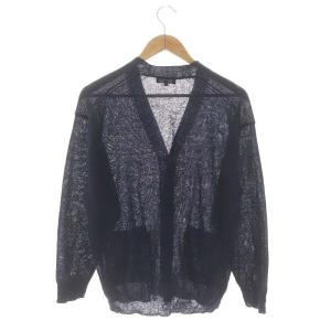 MARGARET HOWELL 22SS カーディガン 前開き リネン M 紺 ネイビー