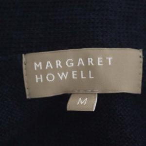 MARGARET HOWELL 22SS カーディガン 前開き リネン M 紺 ネイビー