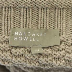 MARGARET HOWELL 21AW MULTIEND WOOL KNIT ヨーク編み ニット セーター 長袖 ウール M グレージュ