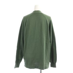 MARGARET HOWELL × JOHN SMEDLEY コットンニット カーディガン 長袖 Vネック M スモークグリーン