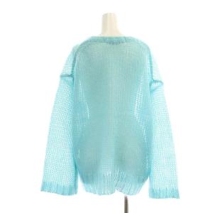 Shinzone 22AW MOHAIR SHEER KNIT ニット モヘアシアーセーター オーバーサイズ 長袖 F0 ライトブルー
