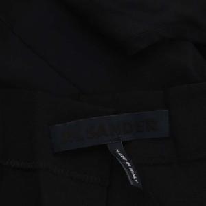 JIL SANDER ひざ丈 ノースリーブワンピース シルク 40 黒 ブラック