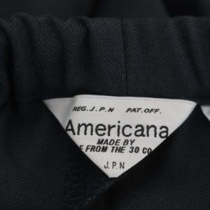 AMERICANA ウエストゴムパンツ テーパード イージー M ダークグレー