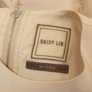 DAISY LIN 32505 ワンピース ひざ丈 ノースリーブ 刺しゅう 花柄 38 ベージュ