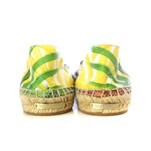 JIMMY CHOO フラットシューズ エスパドリーユ 総柄 36.5 23.5cm マルチカラー