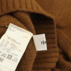 IENA AQUA ハイネックワイドプルオーバー ニット セーター 長袖 カシミヤ混 茶 ブラウン