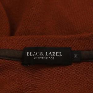 BLACK LABEL CRESTBRIDGE チェック柄クルーネックセーター ニット 長袖 ウール混 M オレンジブラウン マルチカラー