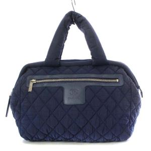 ヴィンテージ 13番台 コココクーン ナイロン ボストンバッグ ハンドバッグ ココマーク ネイビー