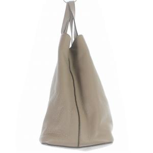 TORY BURCH タッセルチャーム付き レザートートバッグ ショルダーバッグ 2way ロゴ グレージュ 10005416