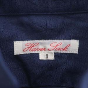 HAVERSACK リネンシャツ ブラウス 長袖 1 S 紺 ネイビー