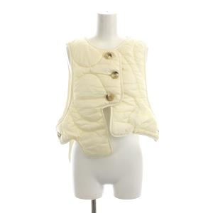23AW SKIN VEST ベスト 前開き 38 オフホワイト