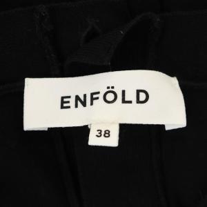ENFOLD 22SS アシンメカーディガン ニット 長袖 38 黒 ブラック