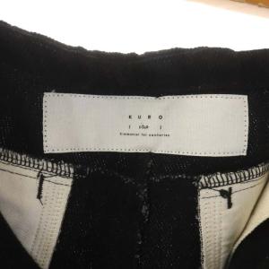 KURO LOOSE DENIM EASY パンツ ワイド ジッパーフライ 1 黒 ブラック