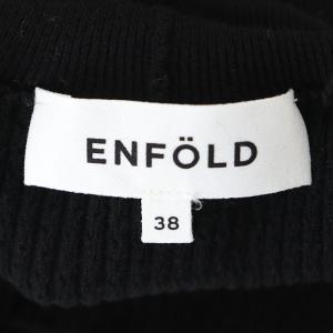 ENFOLD 22AW リブニット カットソー 長袖 ハイネック 38 黒 ブラック
