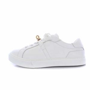 HERMES デイ ケリー金具 スニーカー レザー 38 24.5cm ホワイト